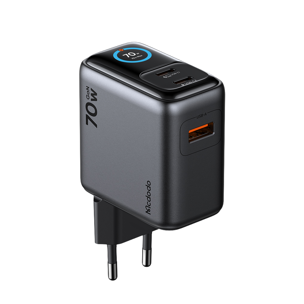 맥도도 GaN 70W 스마트 디스플레이 초고속 3포트 멀티충전기 CH434(Mcdodo 70W GaN Smart Display 3-Port SuperFast Multi Charger CH434) - 6