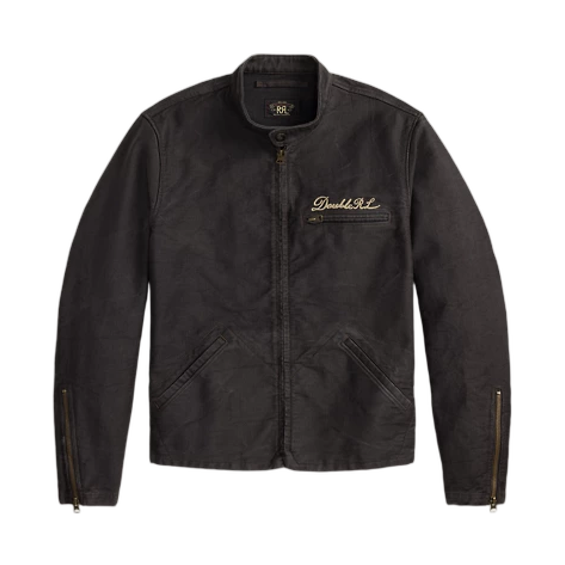 더블알엘 코듀로이 카페 레이서 자켓 빈티지 블랙(Double RL Corduroy Cafe Racer Jacket Vintage Black) - 1
