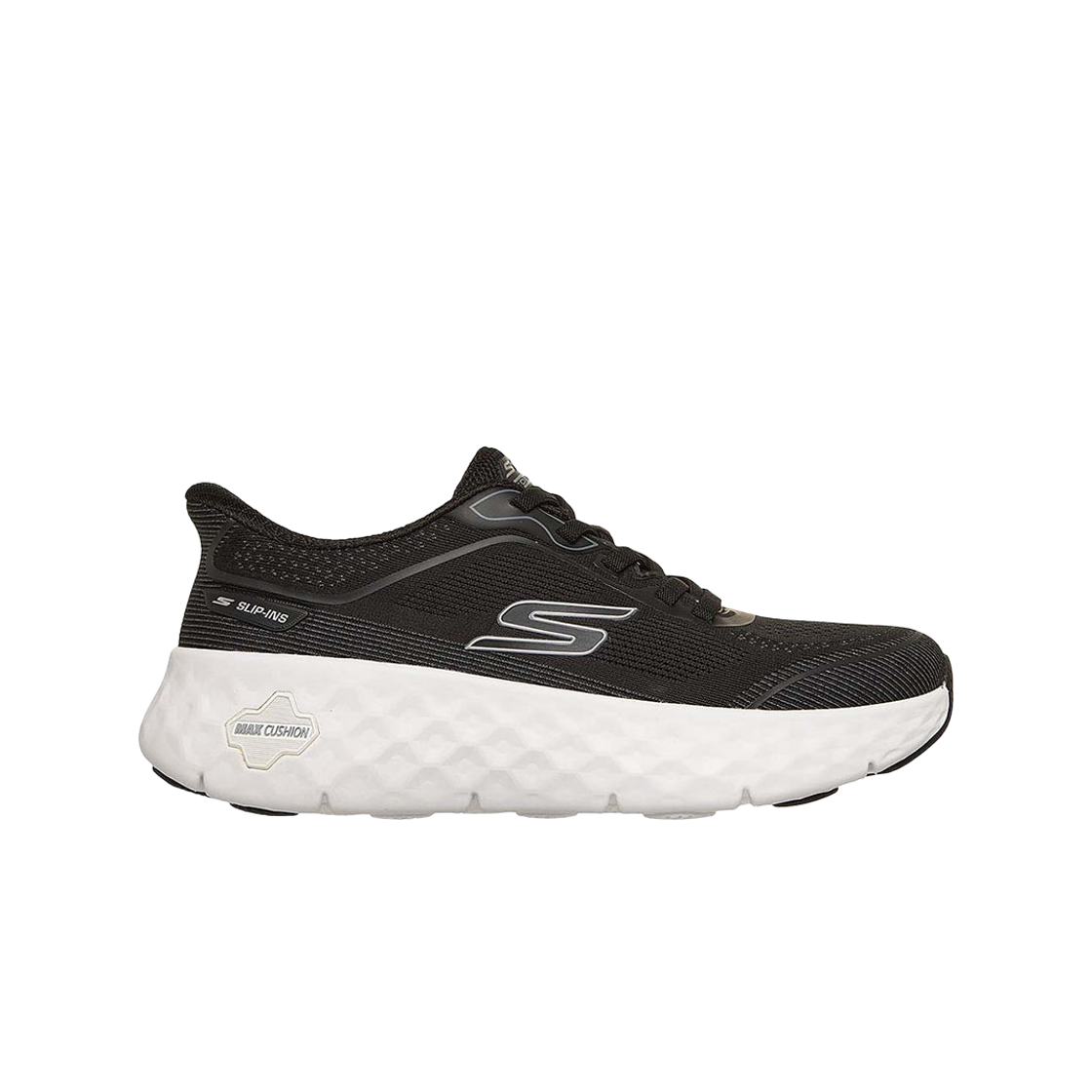 126031-BKW (W) Skechers Slip Ins Go Walk Max Cushioning Flex Remi Black White
