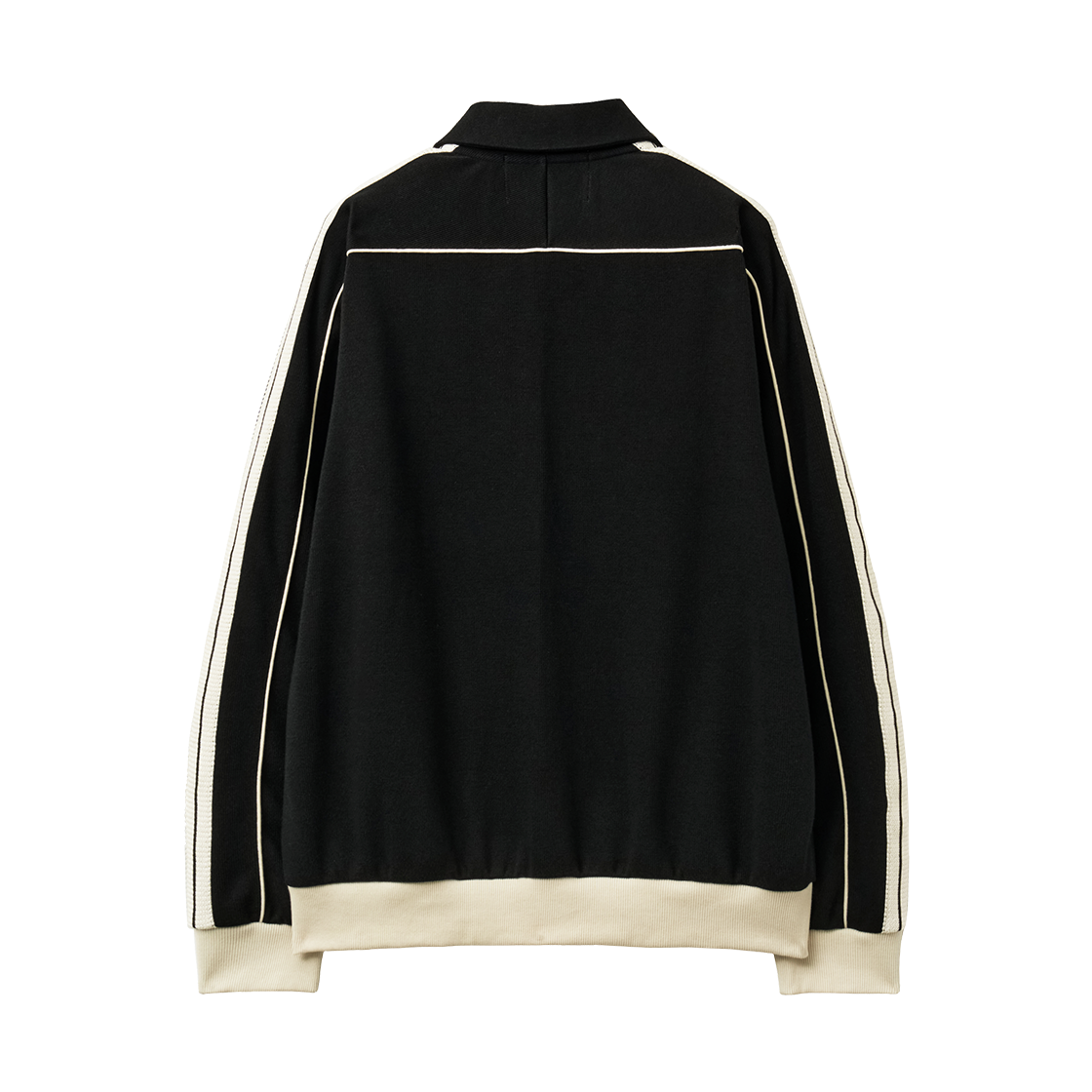 세터 로턴 파이핑 칼라 트랙 집업 자켓 블랙(SATUR Lawton Piping Collar Track Zip-up Jacket Black) - 2