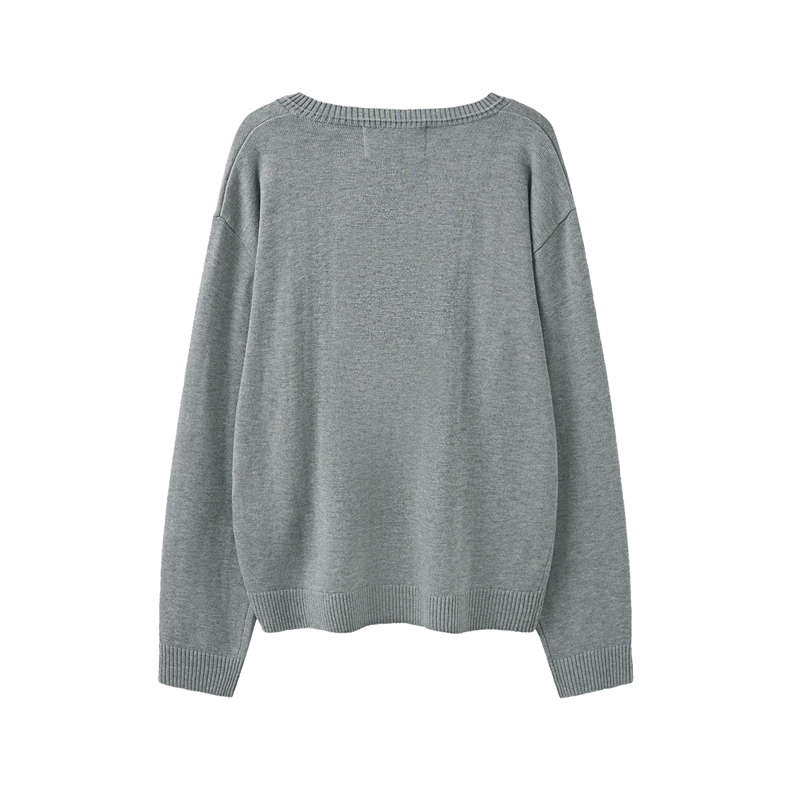 세터 로렌 브이넥 니트 멜란지 그레이(SATUR Loren V-neck Knit Melange Gray) - 2