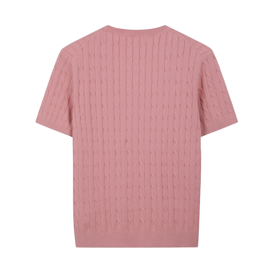 브룩스브라더스 온라인단독 코튼 케이블 크루넥 반팔 스웨터 핑크(BrooksBrothers Online Exclusive Cotton Cable Crewneck Short Sleeve Sweater Pink) - 2