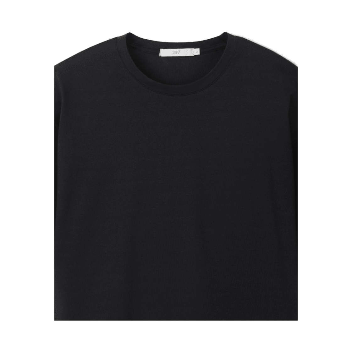 24/7 시리즈 코튼 아스킨 블렌디드 크롭 티 블랙(24/7 series Cotton Askin Blended Crop Tee Black) - 3