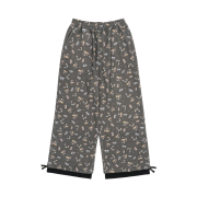 COYSEIO Teji Pattern Side Button Sweat Pants Charcoal
