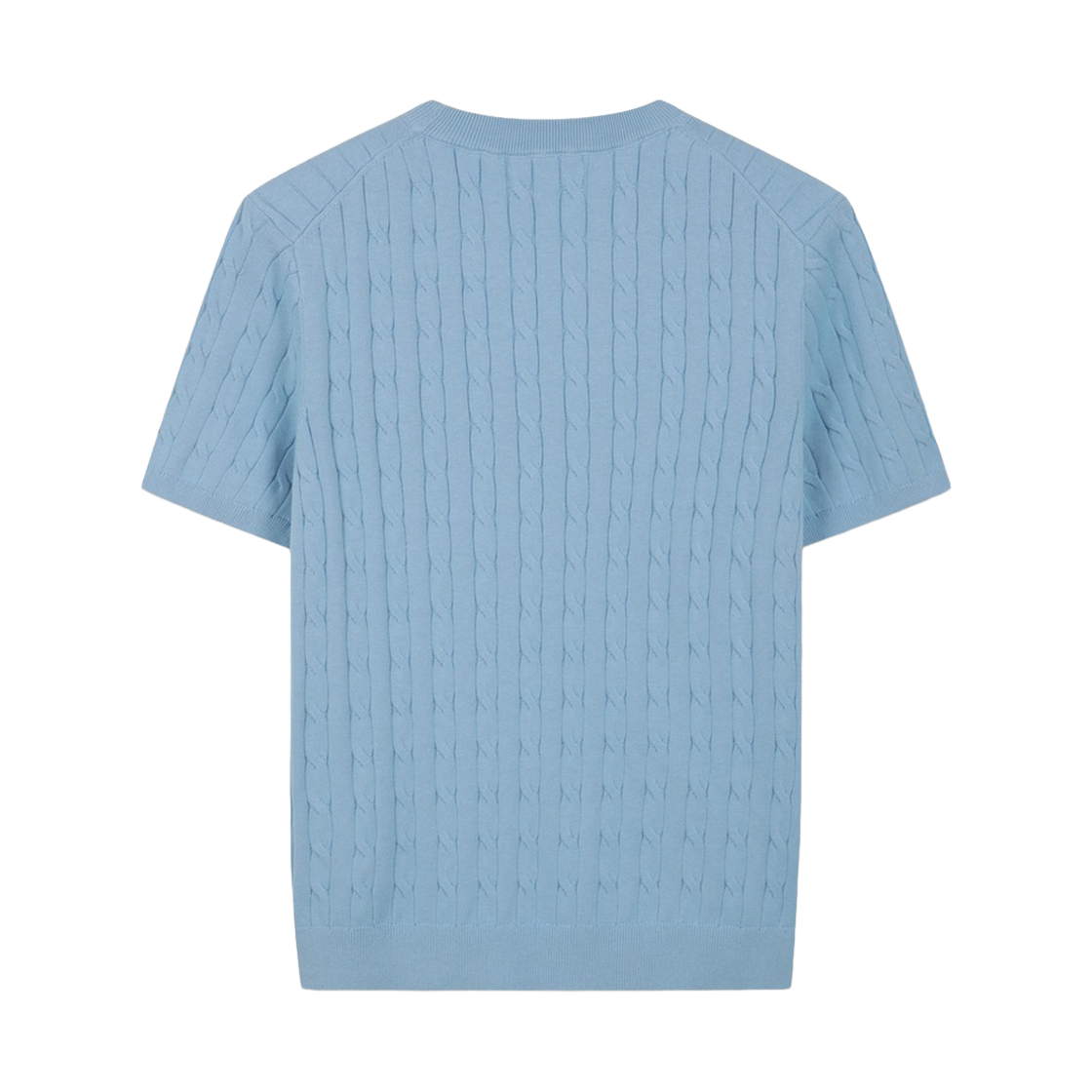 브룩스브라더스 온라인단독 코튼 케이블 크루넥 반팔 스웨터 블루(BrooksBrothers Online Exclusive Cotton Cable Crewneck Short Sleeve Sweater Blue) - 2