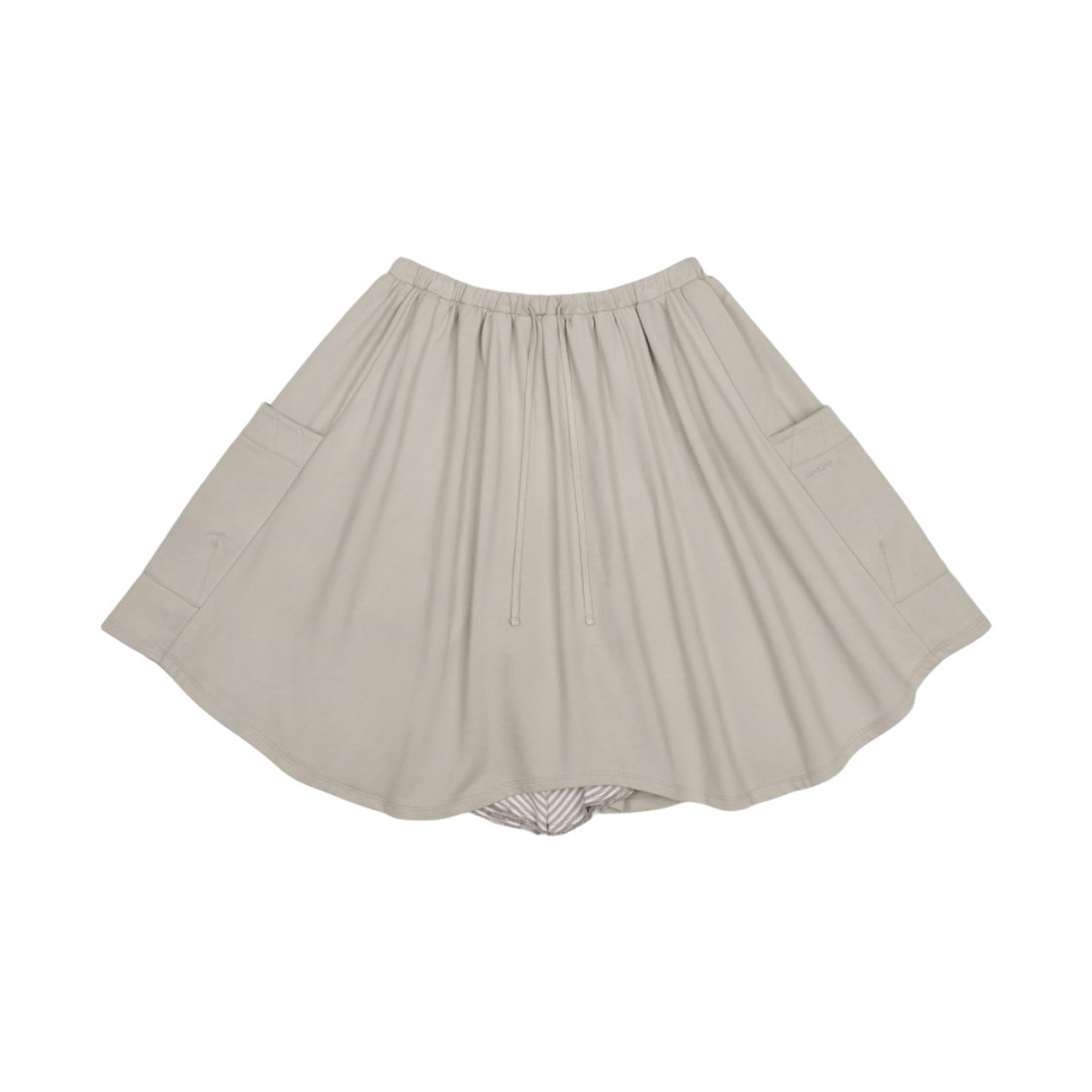 코이세이오 스트라이프 레이어드 미디 스커트 라이트 그레이(COYSEIO Striped Layered Midi Skirt Light Grey) - 1