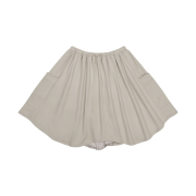 COYSEIO Striped Layered Midi Skirt Light Grey