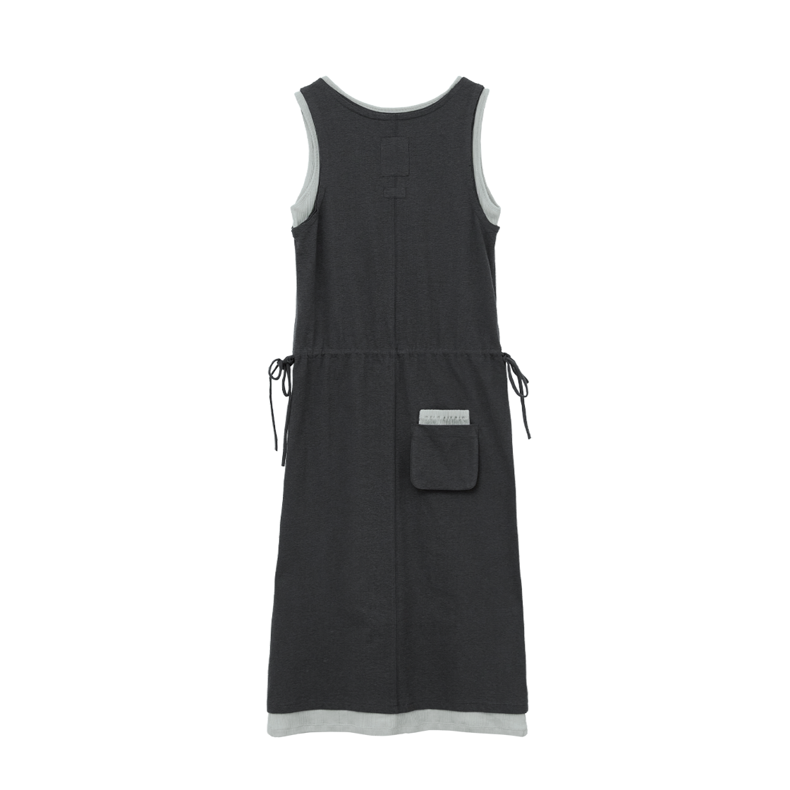 폴리테루 우먼 레이어드 저지 드레스 차콜(Polyteru Women Layered Jersey Dress Charcoal) - 2