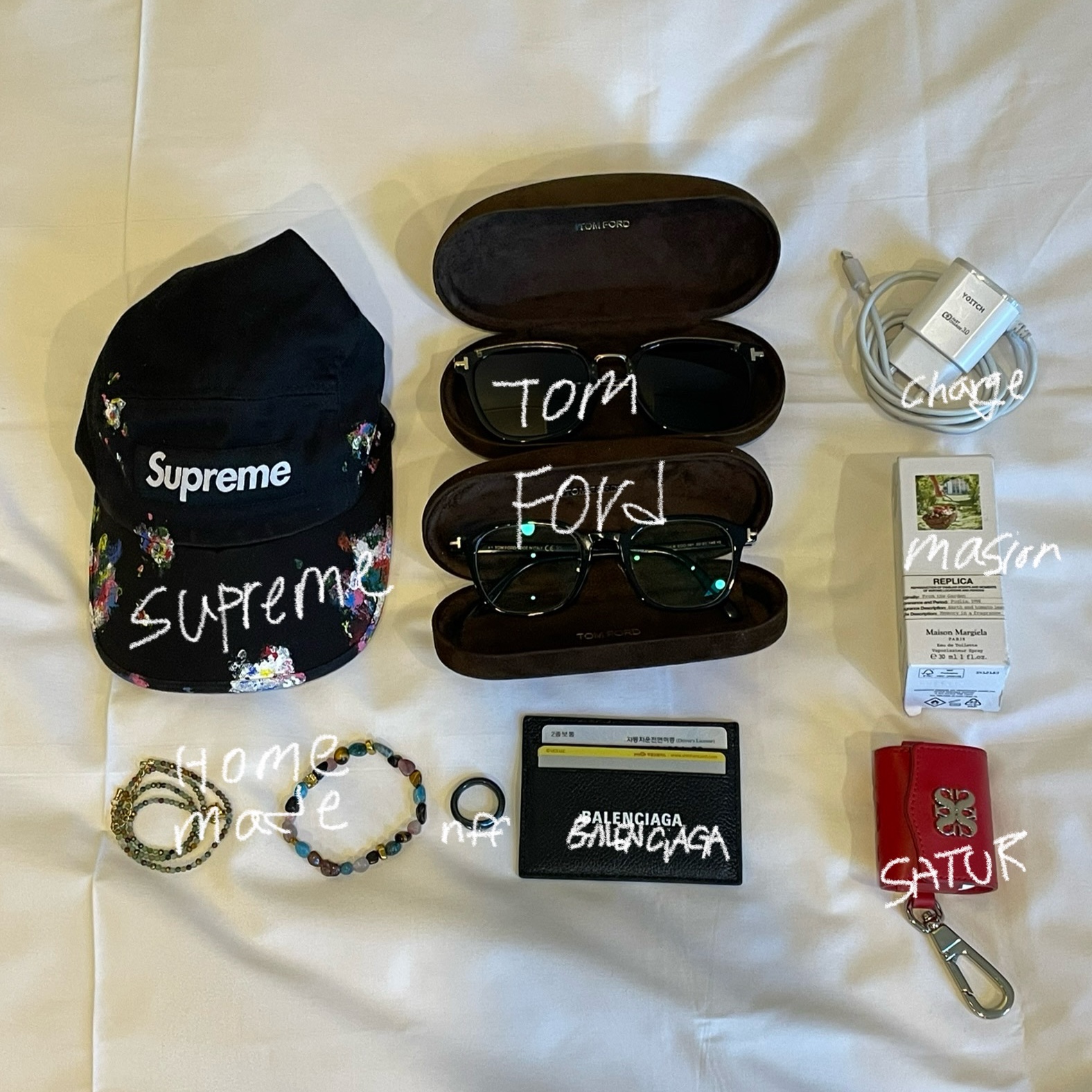 Tom Ford TF6000 Black, (W) Adidas Spezial Handball Wonder White Core Black 착용 스타일 - 2