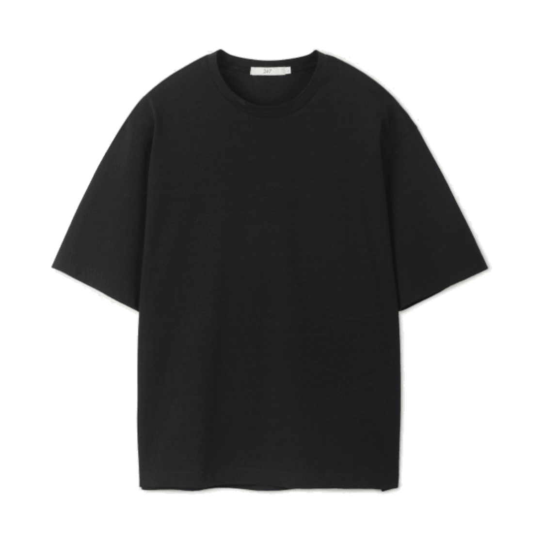 24/7 시리즈 코튼 아스킨 블렌디드 크롭 티 블랙(24/7 series Cotton Askin Blended Crop Tee Black)