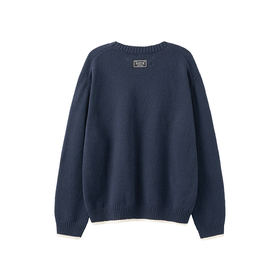 세터 부클 크루넥 니트 네이비(SATUR Boucle Crewneck Knit Navy) - 2