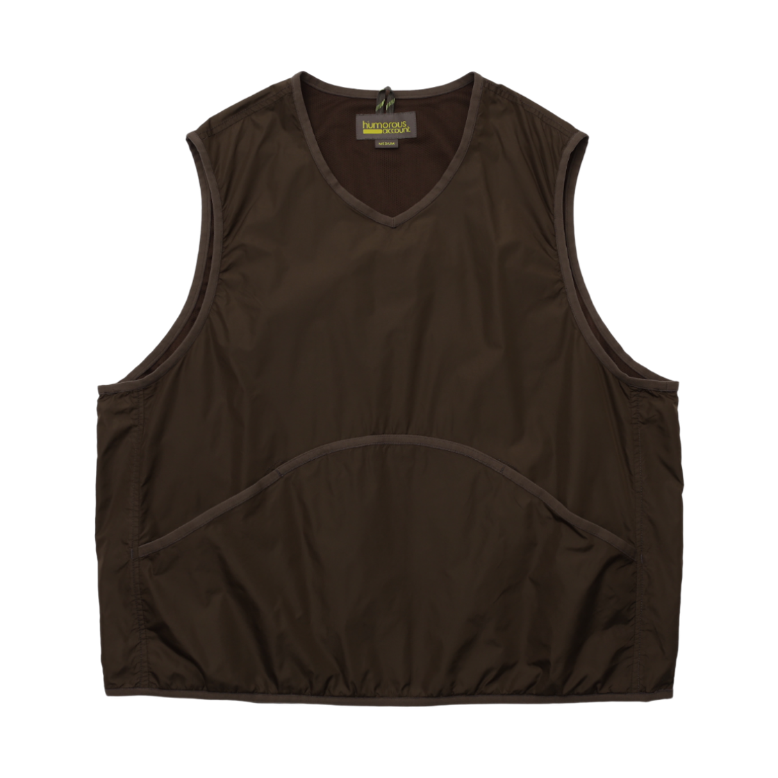 HM26SS-VT01 humorous account Wave Pk Vneck Vest Cocoa