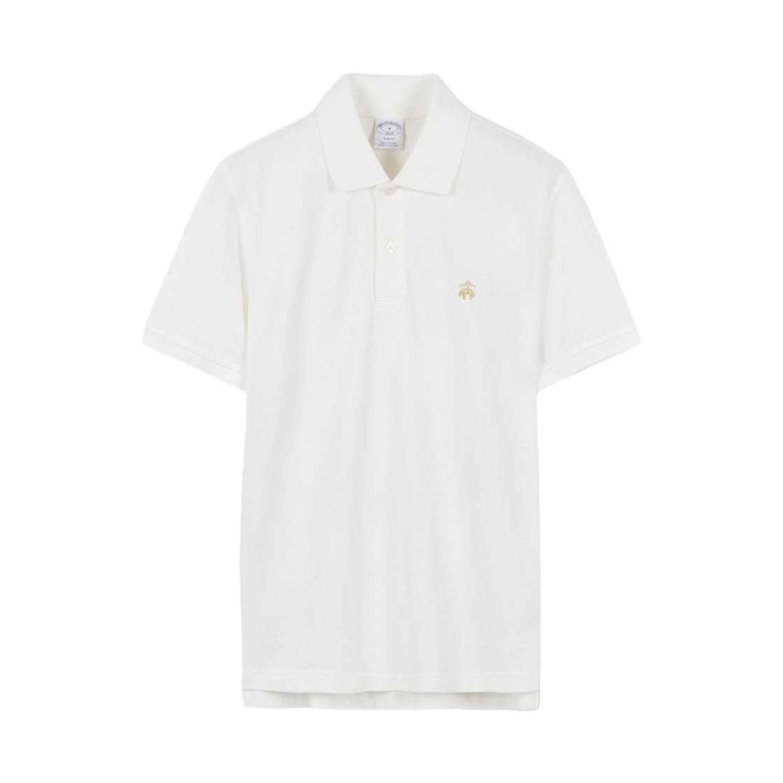 BBNTMN8031AGA BrooksBrothers Cotton Pique Polo Shirt White