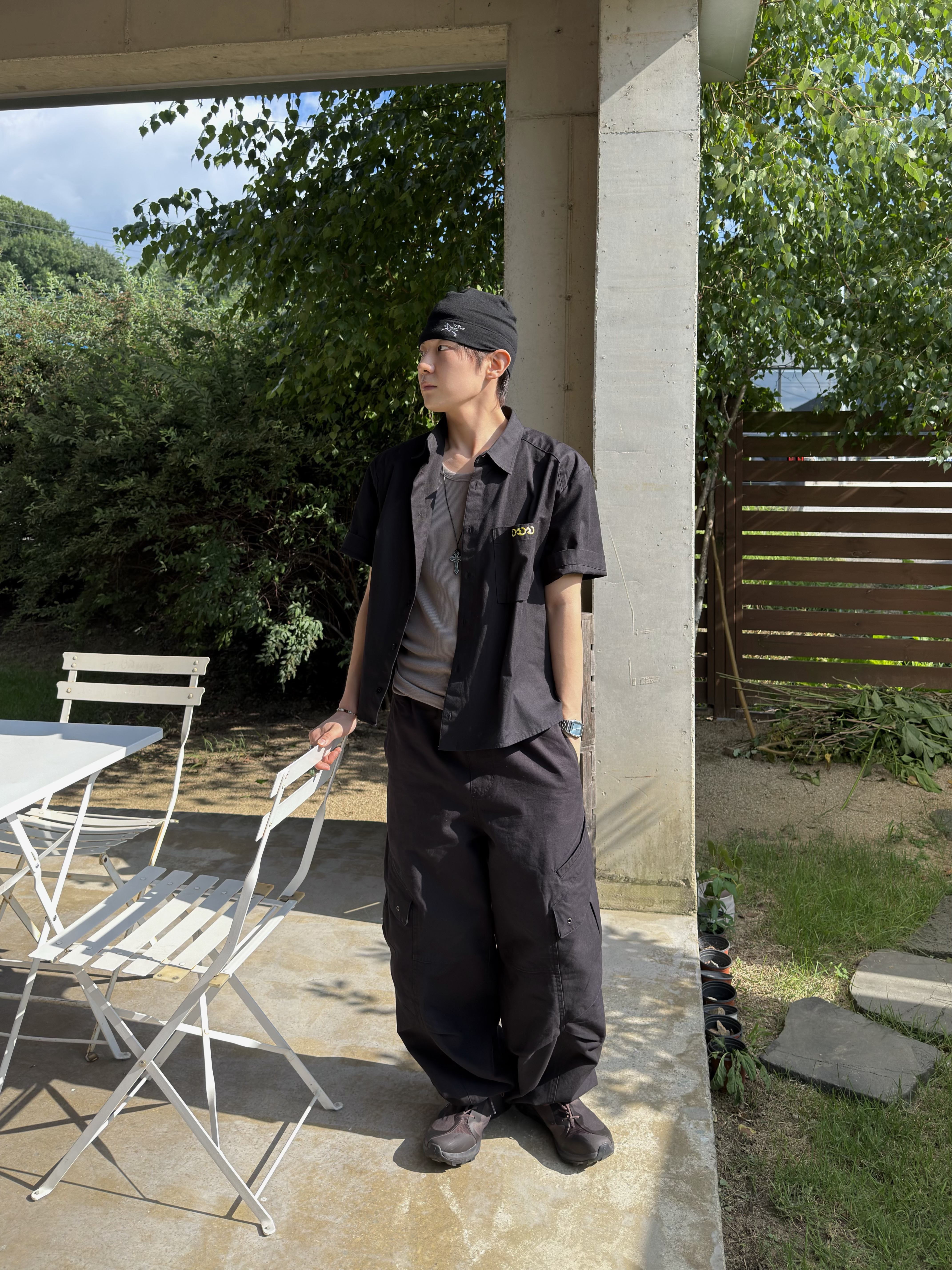 Arc'teryx Rho Lightweight Wool Toque Black, On Running x Post Archive Faction (Paf) Cloudventure Peak Cacao Espresso 착용 스타일 - 1