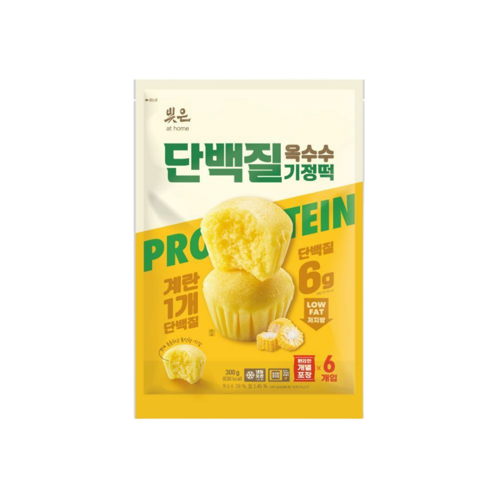 삼립 빚은 옥수수 기정떡 300g 6개입 3봉(18입)(Samlip Bizeun Corn Gijeong Rice Cake 300g, 6 packs, 3 packs per box (18 pieces total))