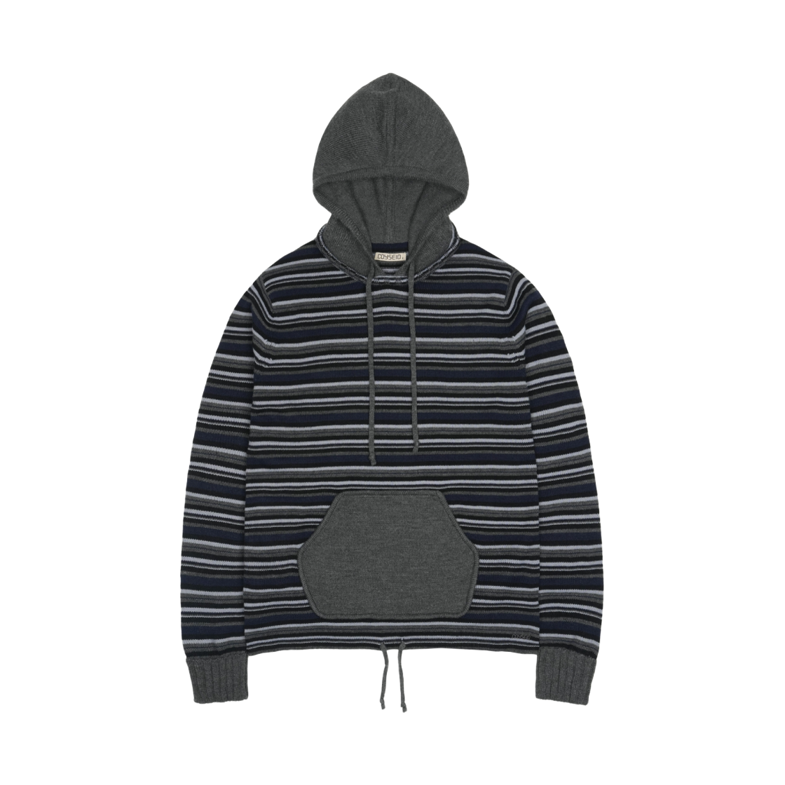 코이세이오 스트라이프 니트 후디 네이비(COYSEIO Stripe Knit Hoodie Navy) - 1