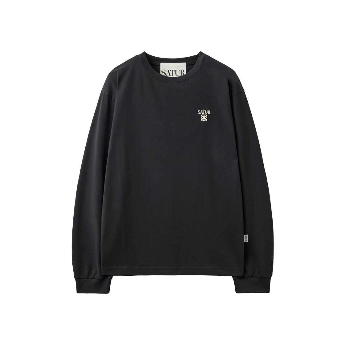 세터 로렌 클래식 로고 롱 슬리브 블랙(SATUR Loren Classic Logo Long Sleeve Black)