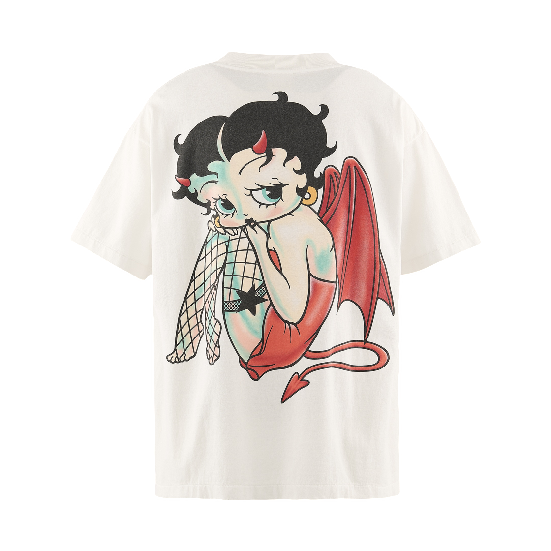 세인트 마이클 x 베티 붑 숏슬리브 티셔츠 데빌 화이트 - 26AW(Saint Mxxxxxx x Betty Boop S/S T-Shirt Devil White - 26AW) - 2