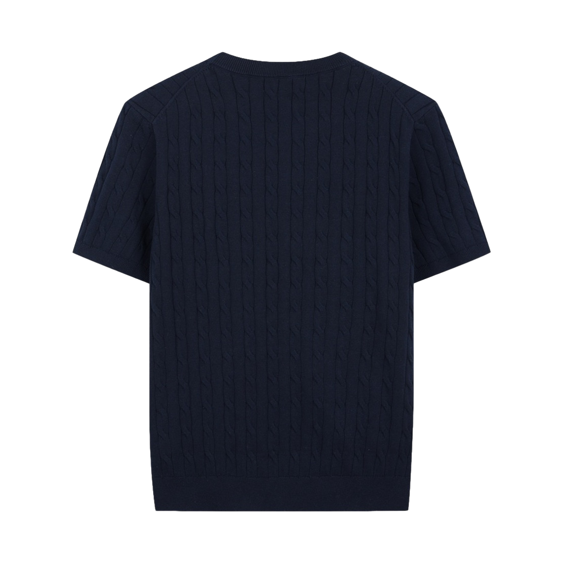 브룩스브라더스 온라인단독 코튼 케이블 크루넥 반팔 스웨터 다크네이비(BrooksBrothers Online Exclusive Cotton Cable Crewneck Short Sleeve Sweater Dark Navy) - 2