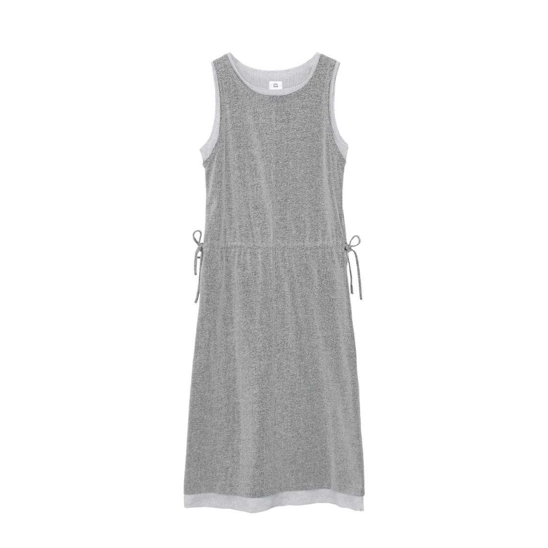 [더블적립] 폴리테루 우먼 레이어드 저지 드레스 라이트 그레이([더블적립] Polyteru Women Layered Jersey Dress Light Gray)