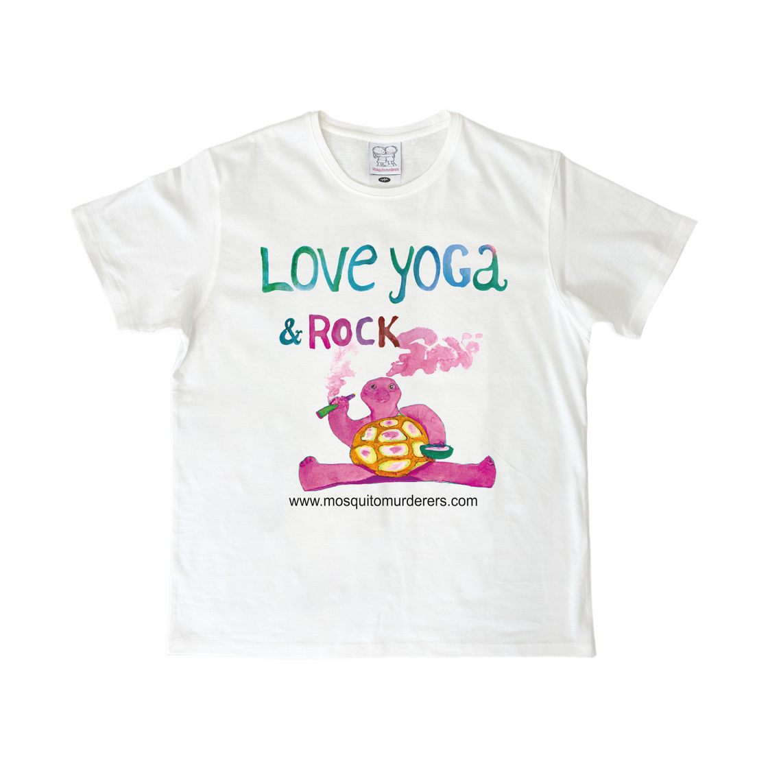 9634252 Mosquito Murderers Love Yoga & Rock T-Shirt White