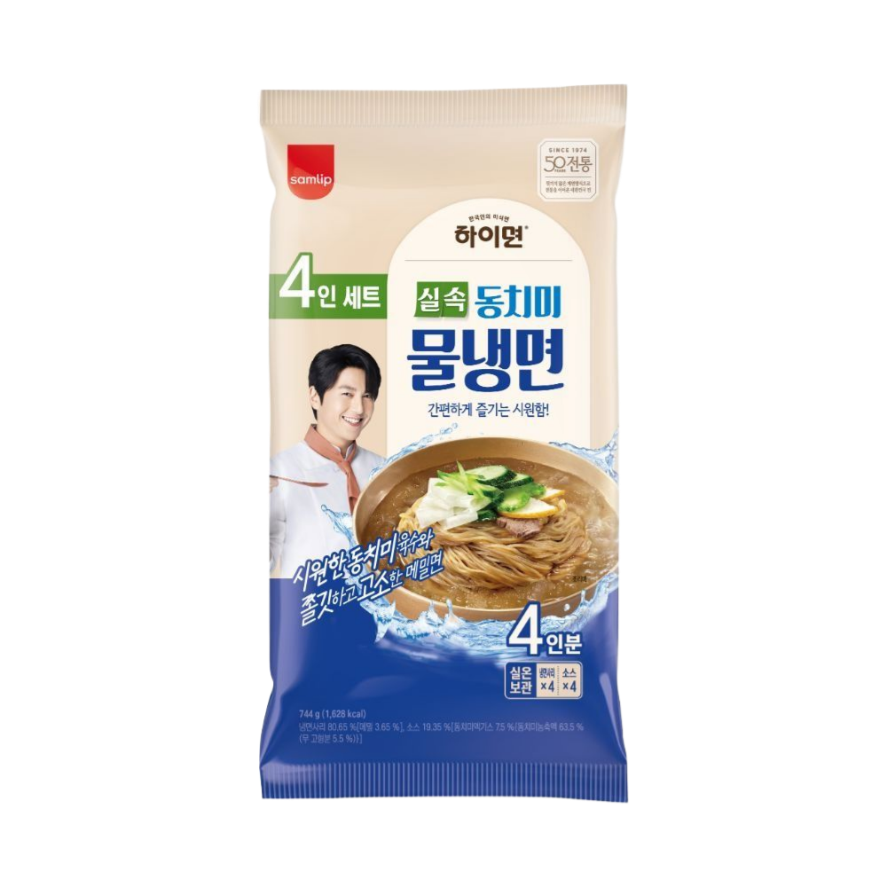삼립 하이면 실속 동치미 물냉면 744g 2봉(8인분)(Samlip Hi-Myeon Silsok Dongchimi Mul Naengmyeon 744g, 2 packs (8 servings))