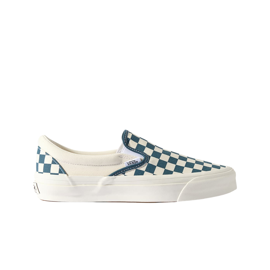 VN000D9P12S Vans Premium Classic Slip On 98 Checkerboard Sky Blue
