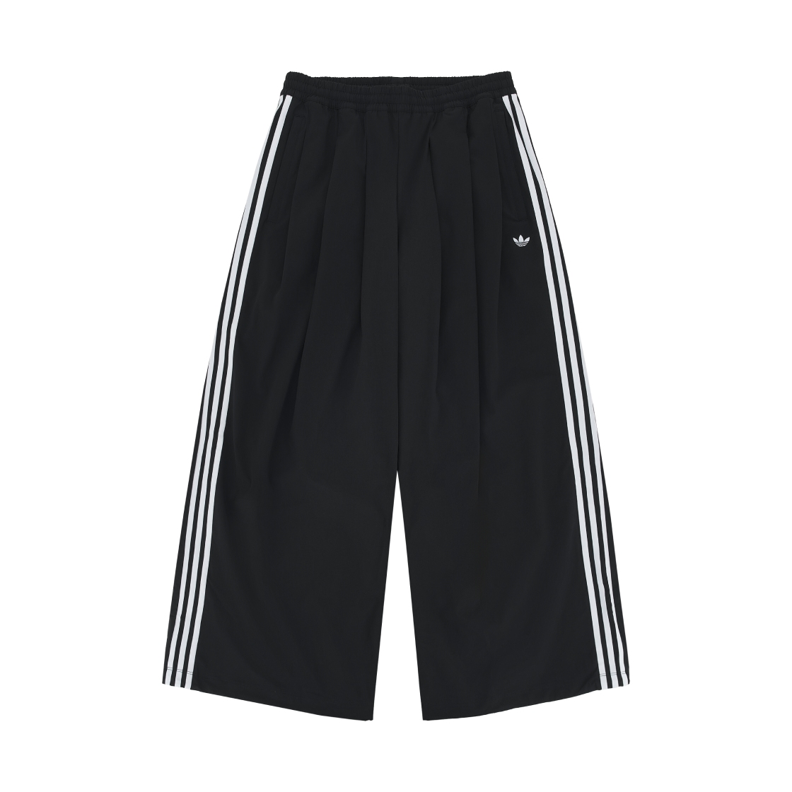 (W) 아디다스 아딜레늄 5.0 OG 아딜레늄 플리티드 트랙 팬츠 블랙 - KR 사이즈((W) Adidas Adilenium 5.0 OG Adilenium Pleated Track Pants Black - KR Sizing)