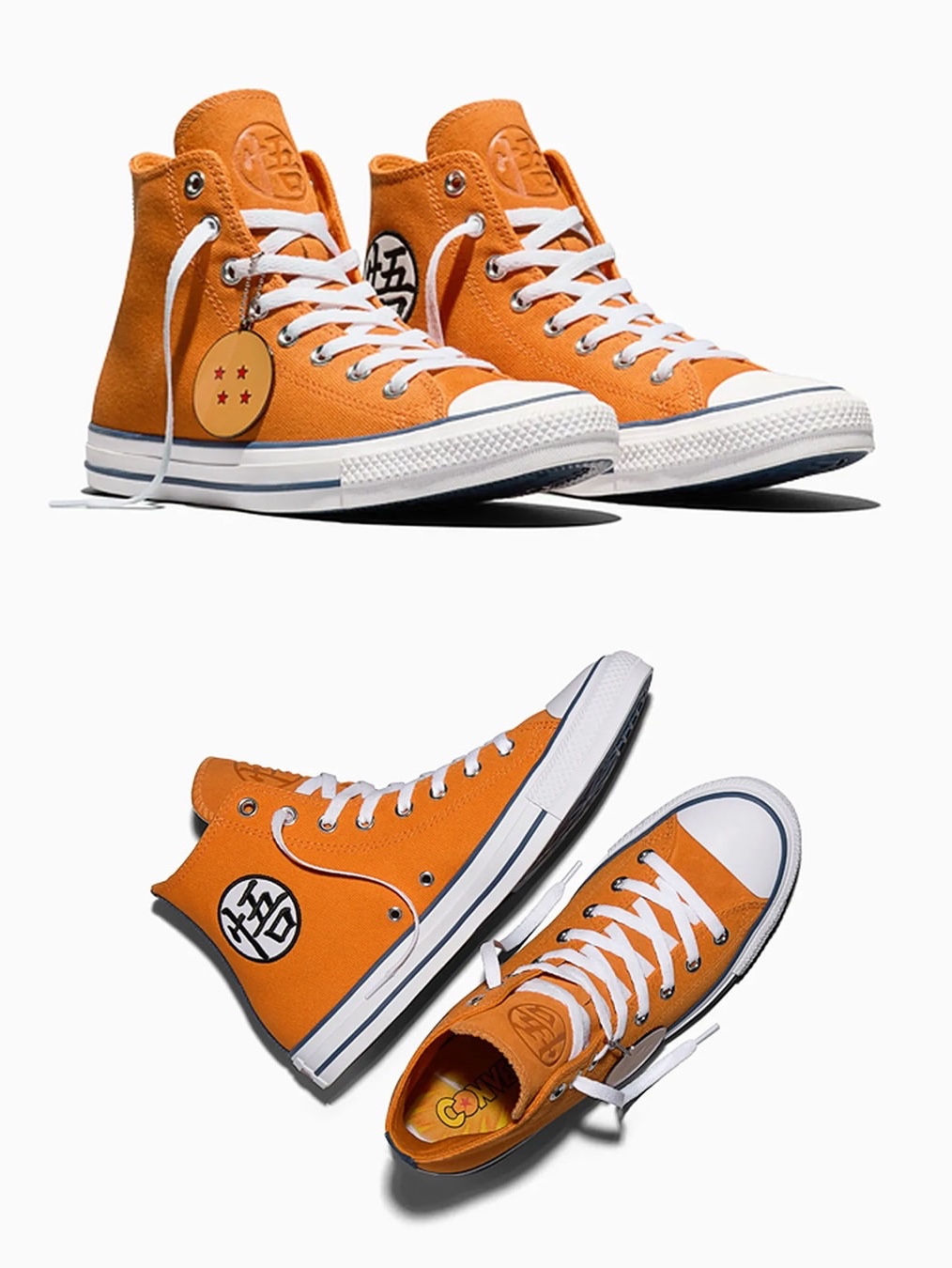 Converse x Dragon Ball Z Chuck Taylor All Star Goku Exuberance Poseidon, Converse x Dragon Ball Z Chuck 70 Shenron Black Cyber Yellow 착용 스타일 - 7