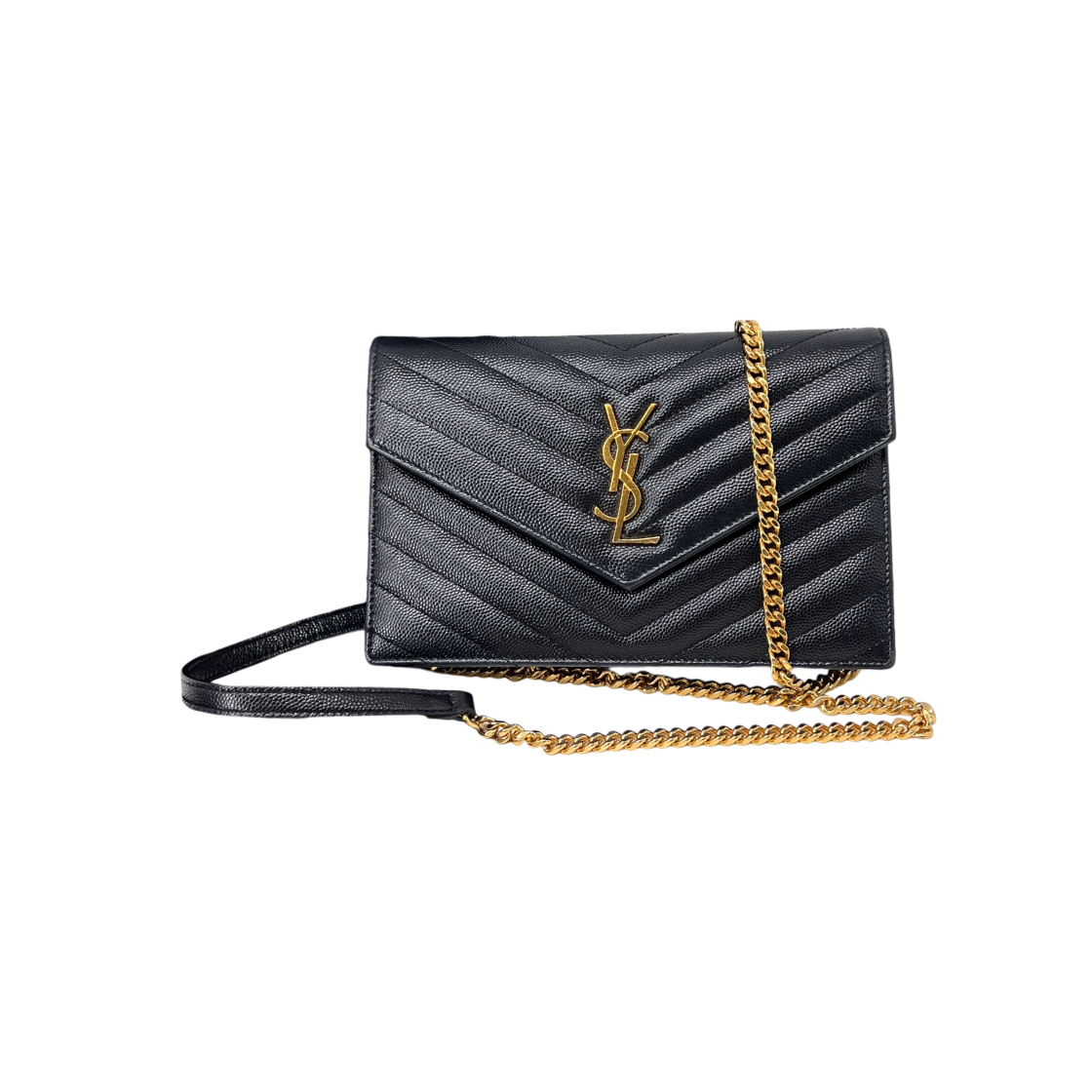 ITQP93G67KT3 Saint Laurent Envelope WOC Chain Crossbody Bag Black 695108