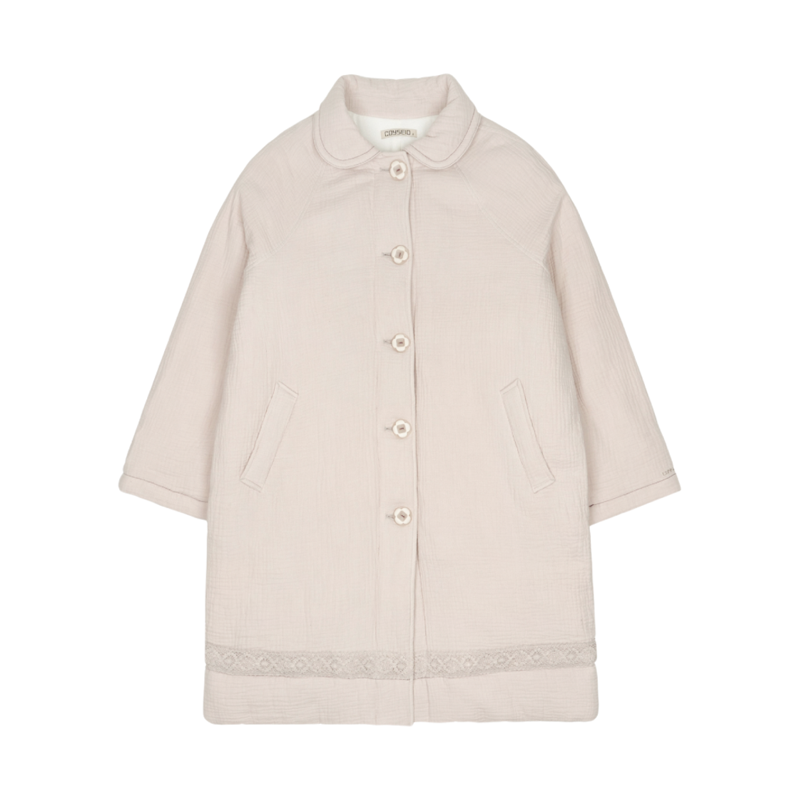 코이세이오 소프트 스티치 패디드 코트 라이트 베이지(COYSEIO Soft Stitch Padded Coat Light Beige)