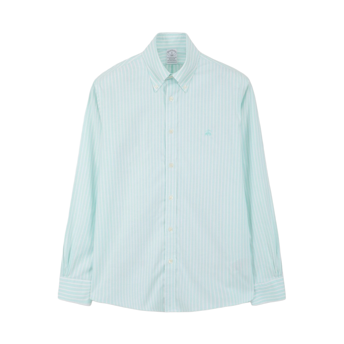 BBTHMM7649IGS BrooksBrothers Non-Iron Oxford Stripe Shirt Green