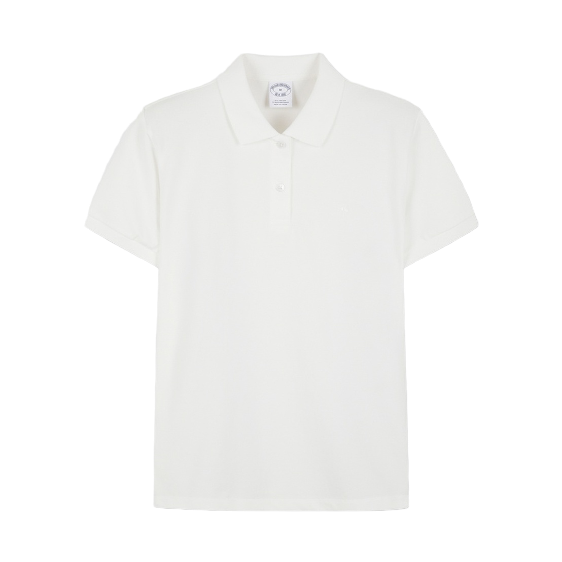 BBNTWBG202AGM BrooksBrothers Women's Logo Cotton Pique Polo Shirt White