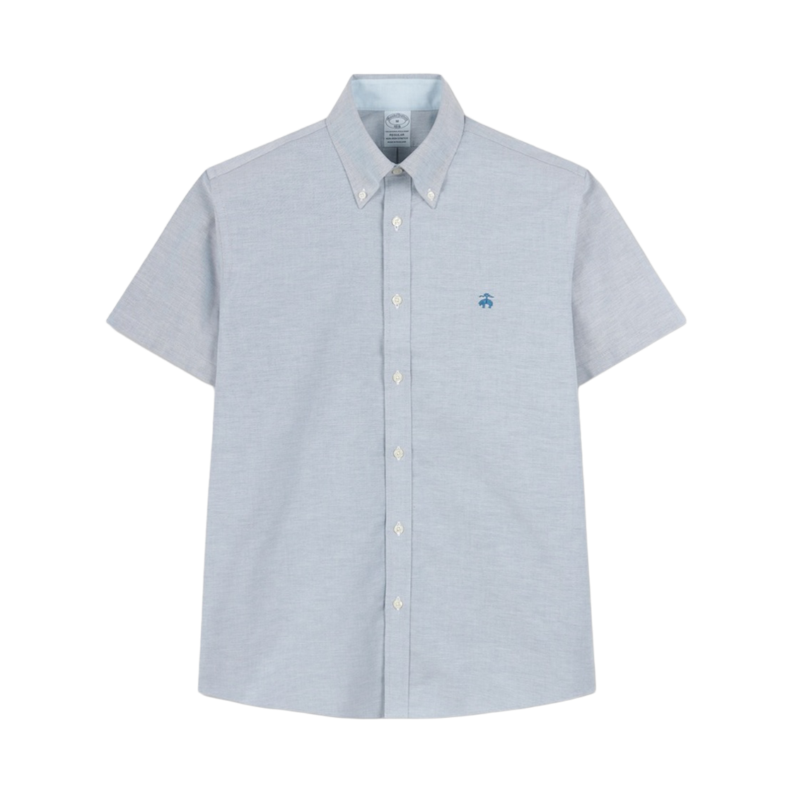 BBTPMN0132MGA BrooksBrothers Non-Iron Oxford Short Sleeve Shirt Blue