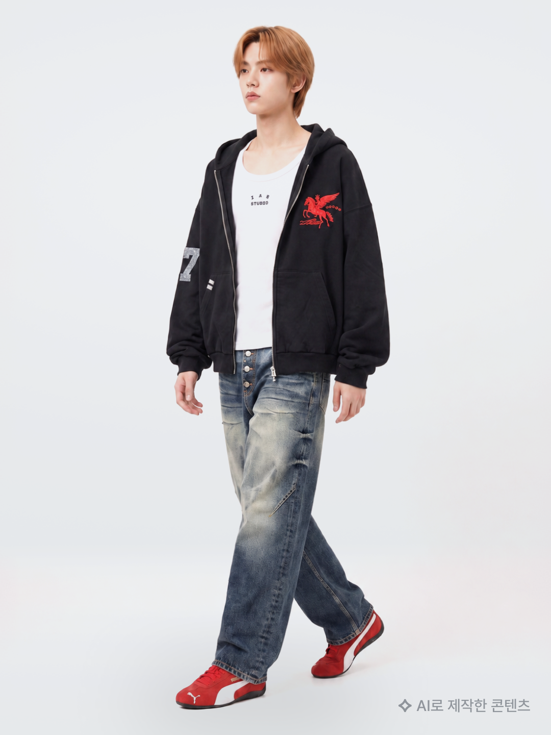 Adidas Arsenal FC OG Track Top Better Scarlet Off White - KR Sizing (Non Marking Ver.), Flavorism VTG Washed Cargo Pants Washed Olive Gray 착용 스타일 - 7