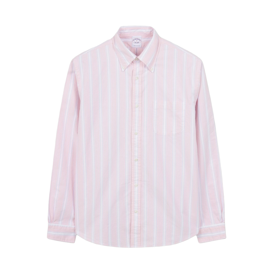 BBTHMM7085CGS BrooksBrothers Friday Oxford Pattern Stripe Shirt Pink