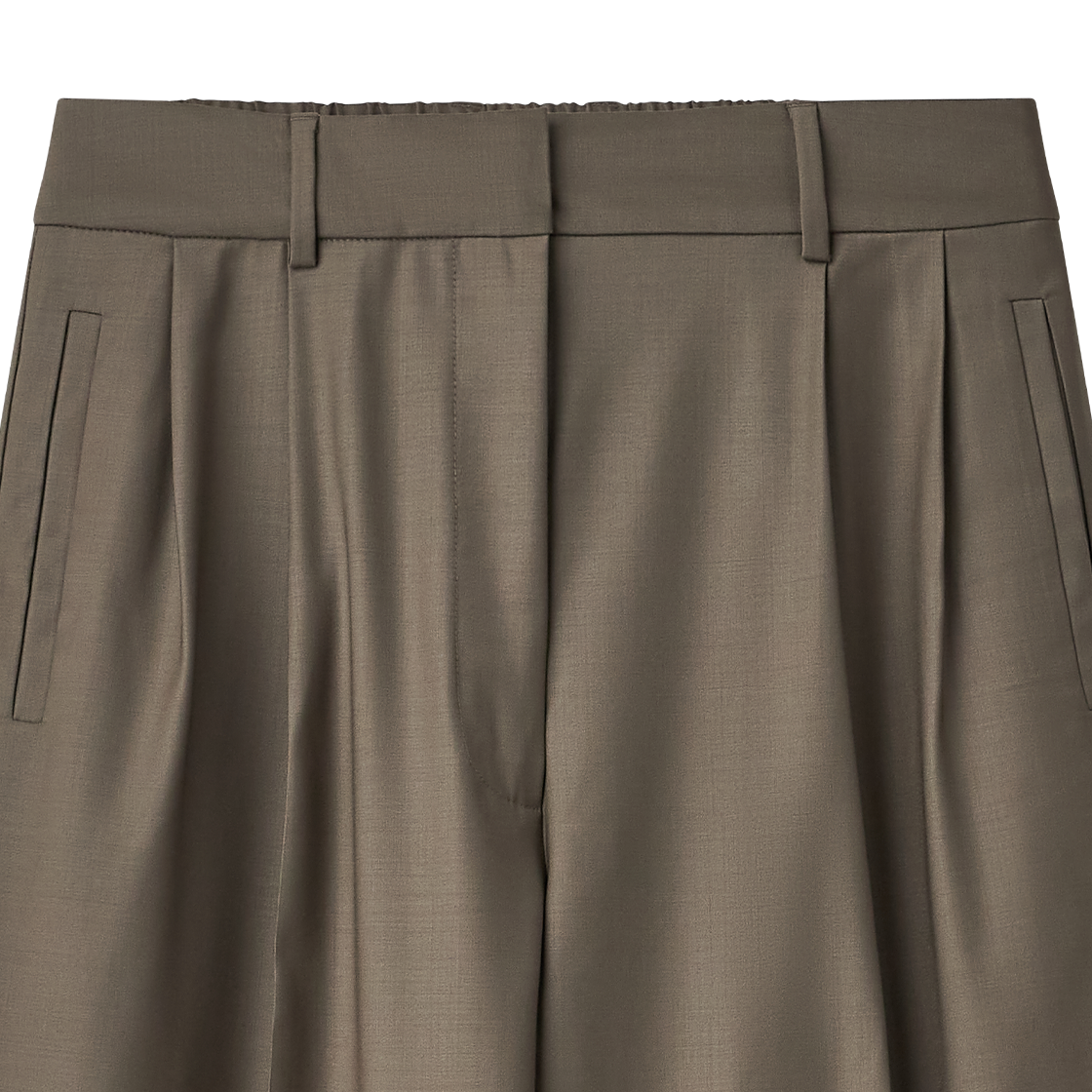 코데라 우먼 버진 울 매스큘린 배럴 팬츠 토프 - 26FW(Cordera Women Virgin Wool Masculine Barrel Pants Taupe - 26FW) - 3