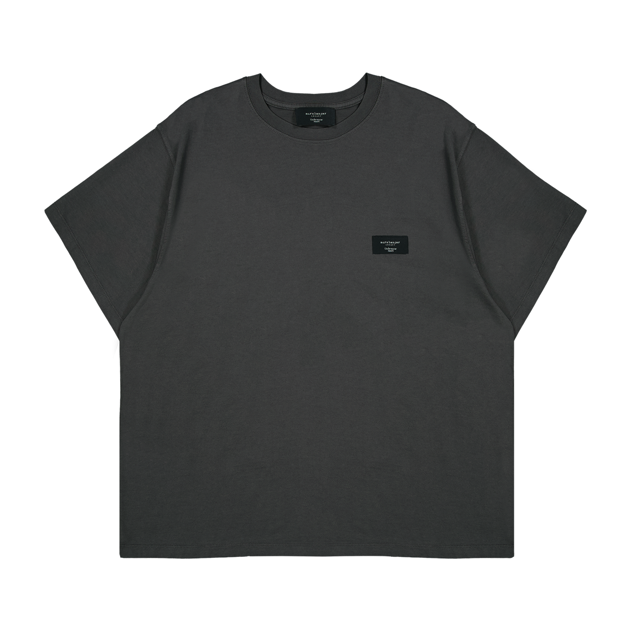 언더마이카 머슬랭거 와이드 핏 하프 티셔츠 차콜(Undermycar Murslanger Wide-Fit Half T-Shirts Charcoal)