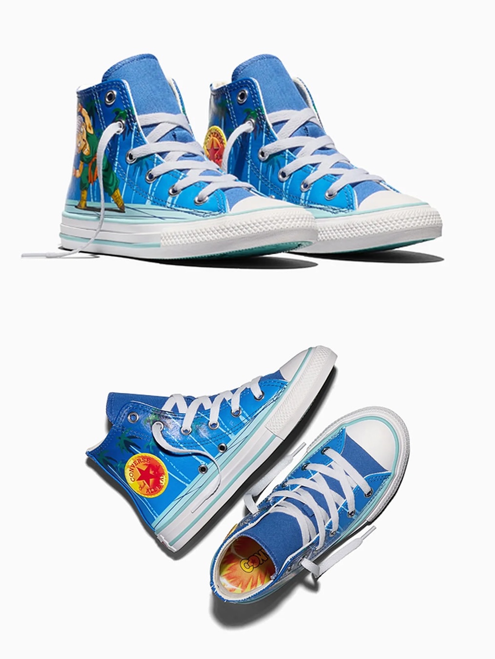 Converse x Dragon Ball Z Chuck Taylor All Star Goku Exuberance Poseidon, Converse x Dragon Ball Z Chuck 70 Shenron Black Cyber Yellow 착용 스타일 - 5