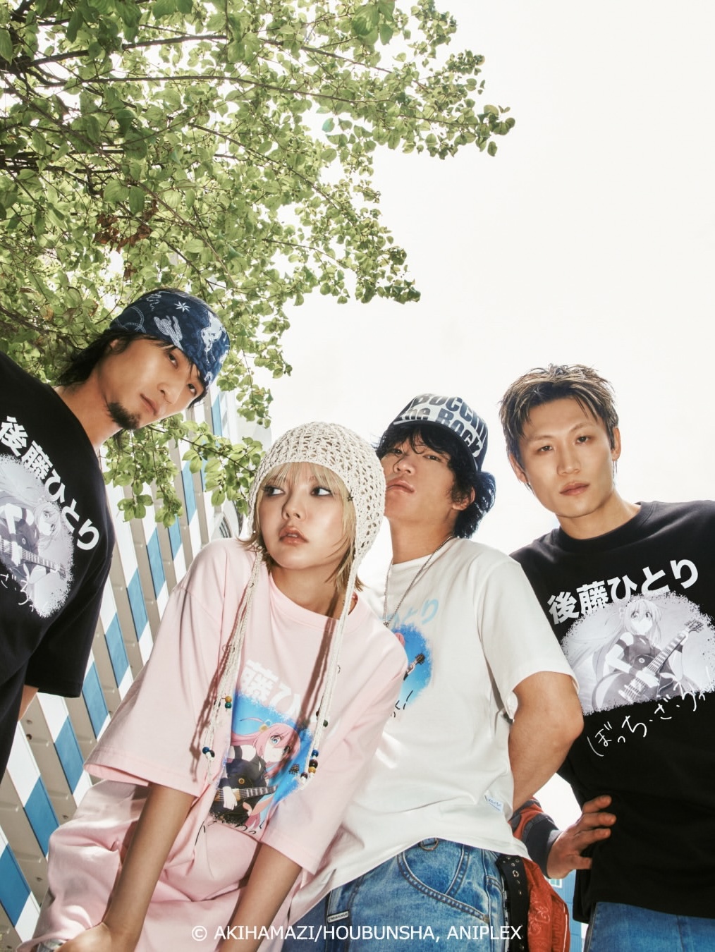 [KREAM 단독] Thevinylhouse x Bocchi the Rock! Kessoku Friends Tee Black, [KREAM 단독] Thevinylhouse x Bocchi the Rock! Kessoku Band Track Zip-Up Black 착용 스타일 - 8