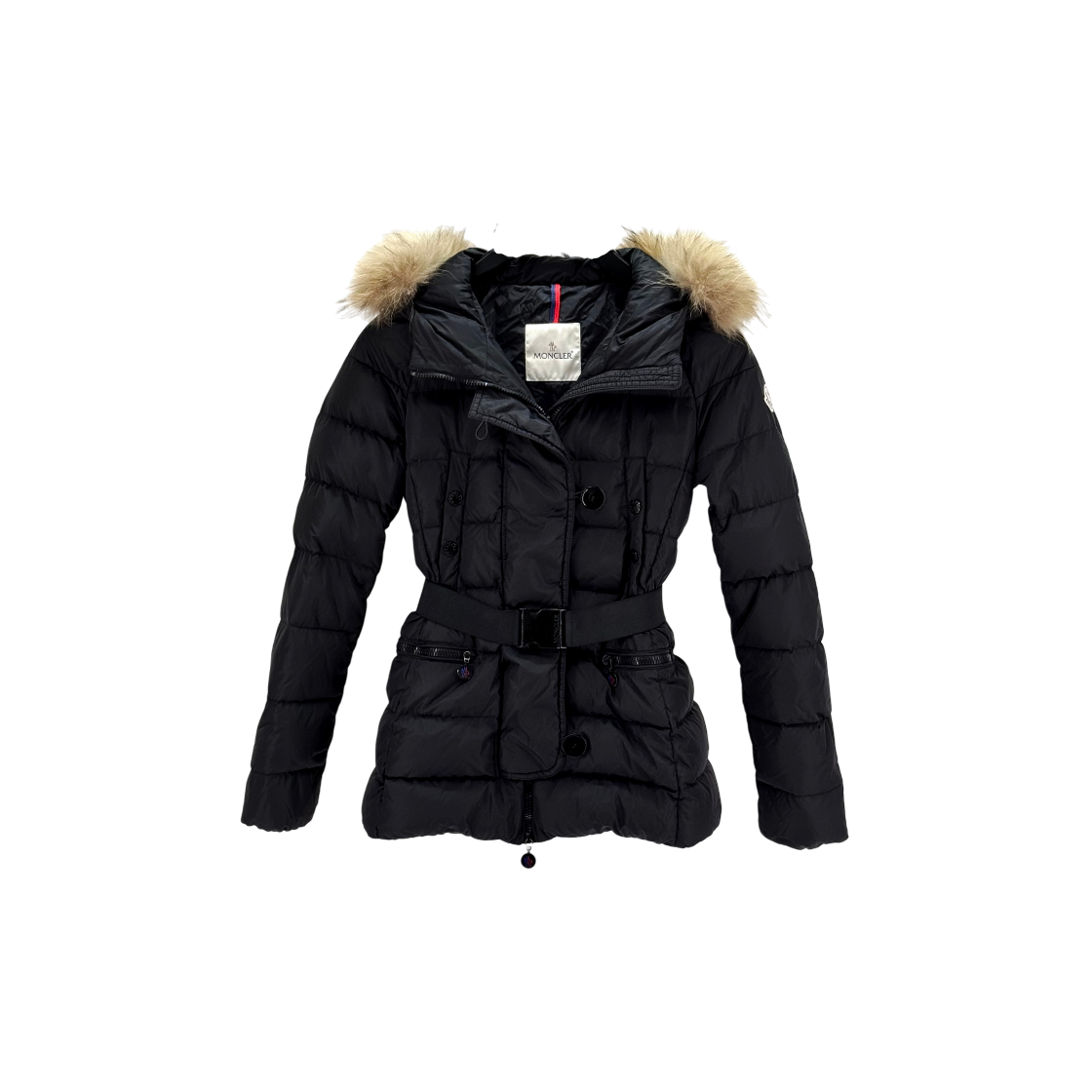 ITH9OR9JPU97 Moncler Gene Women Belted Puffer Jacket Black