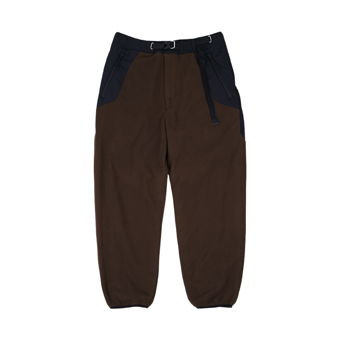 HM24AW-PT06 humorous account Sherpa Fleece Pants Dark Brown