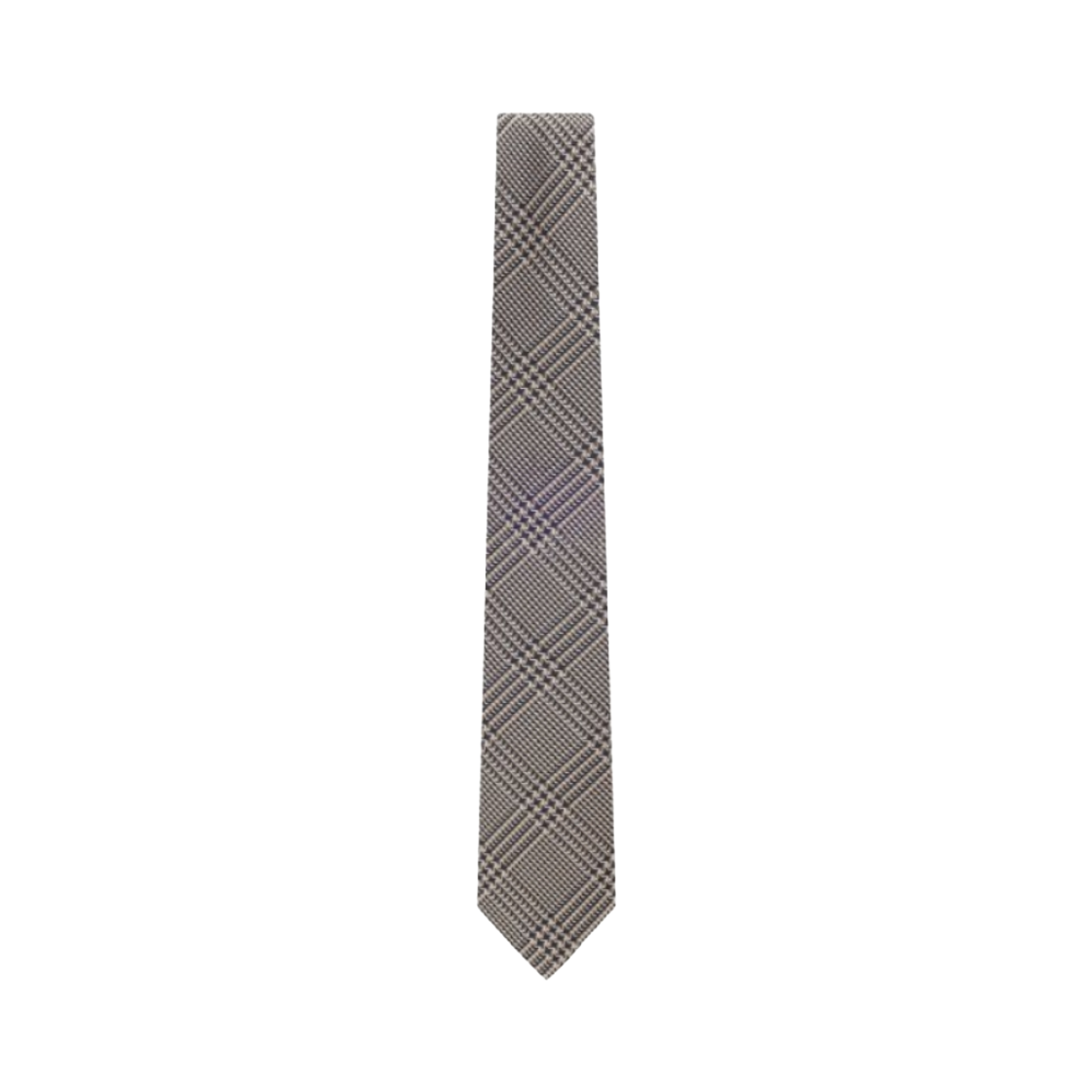STE001-S0237-EBE Tom Ford Print Silk Tie Brown