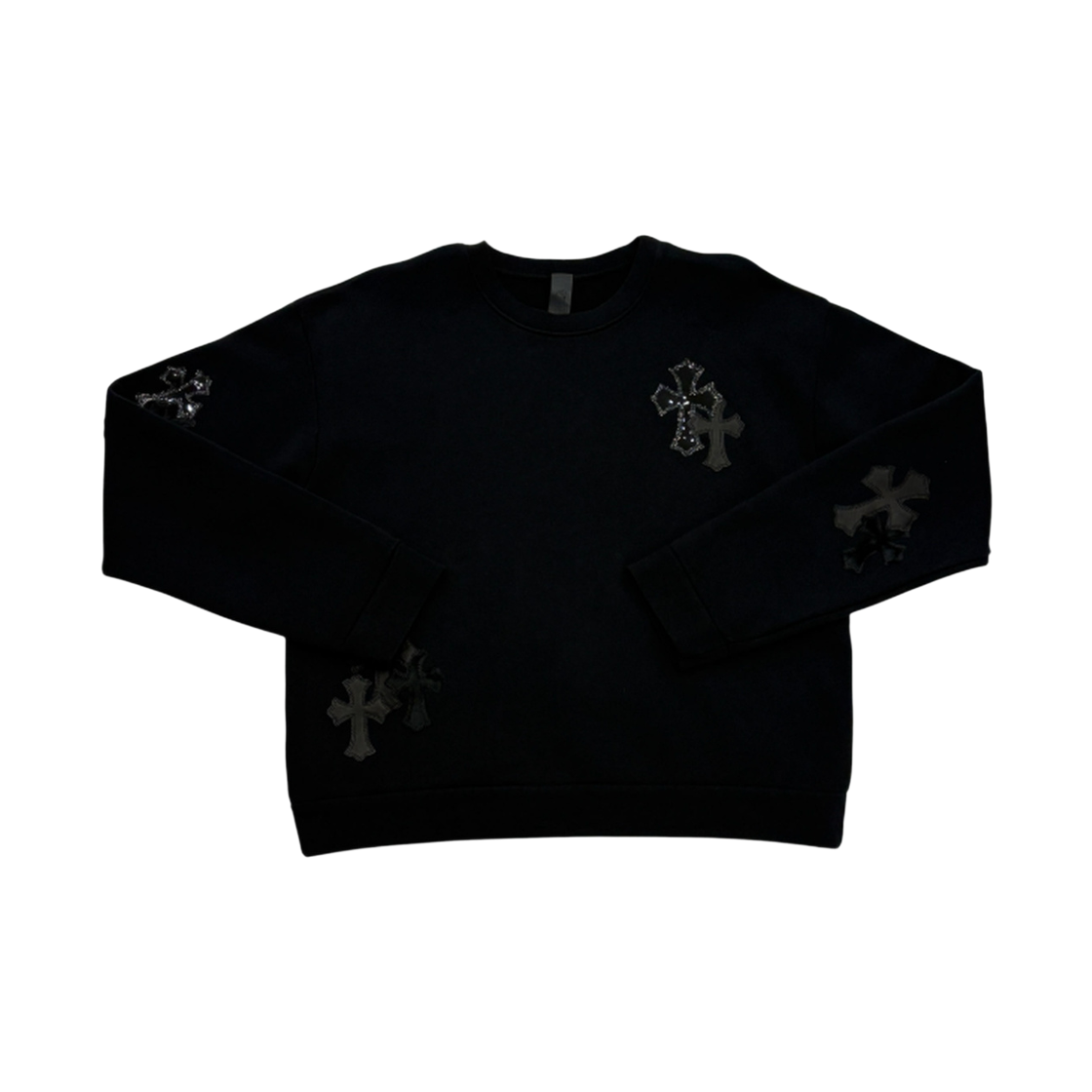970017 the dosan_ Chrome Hearts Cross Patches Crewneck