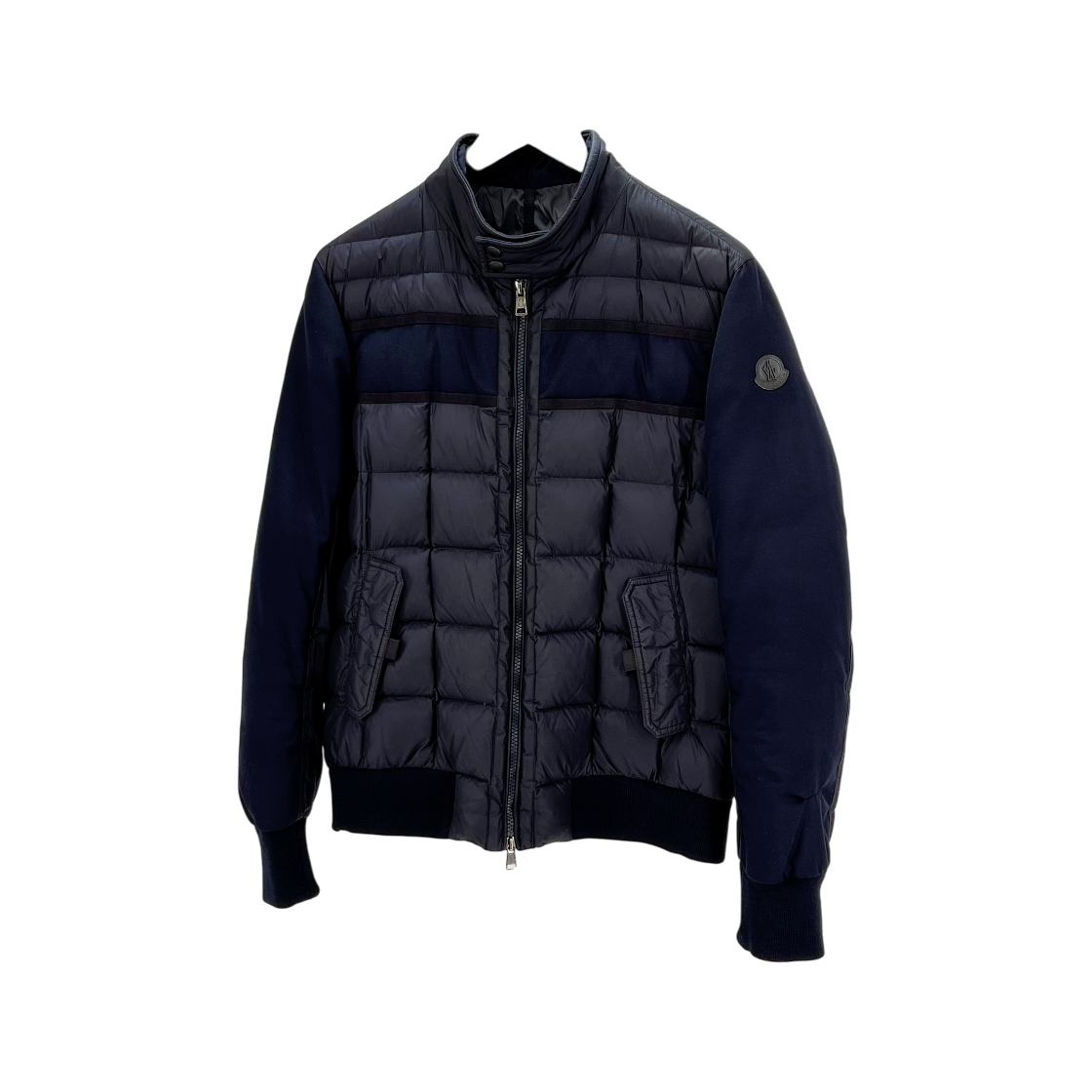 ITBSLLRE8TCN Moncler Aramis Black Patch Puffer Jacket