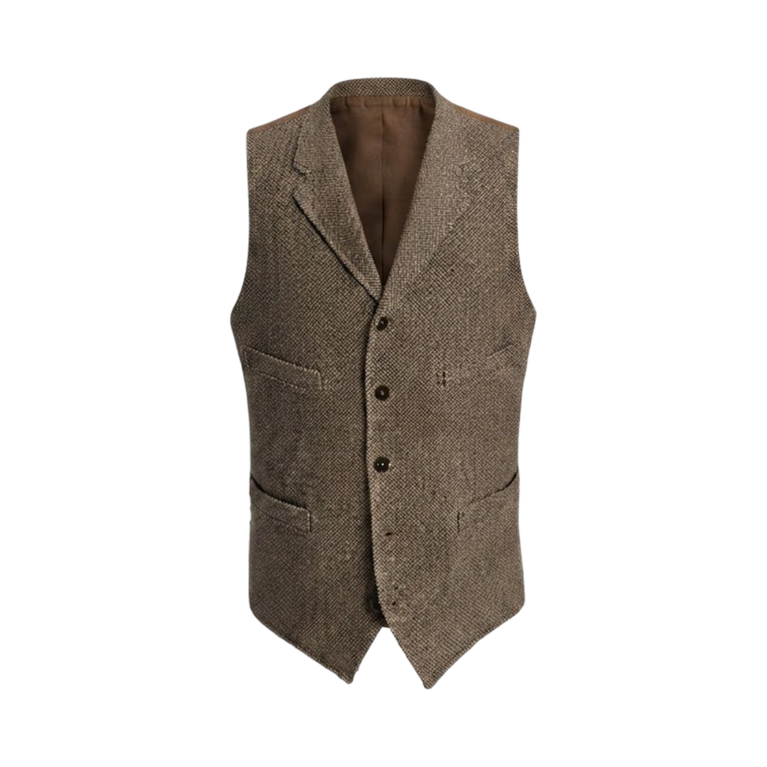 더블알엘 울 블렌드 헤링본 베스트 빈티지 탠 멀티(Double RL Wool Blend Herringbone Vest Vintage Tan Multi)