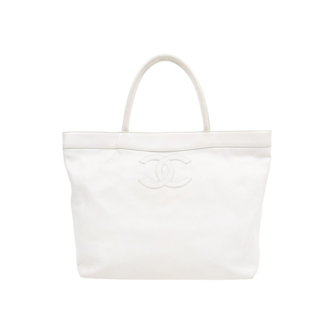 ITA8ABKCMCAF Chanel White Caviar Big CC Shoulder Bag A-A59983