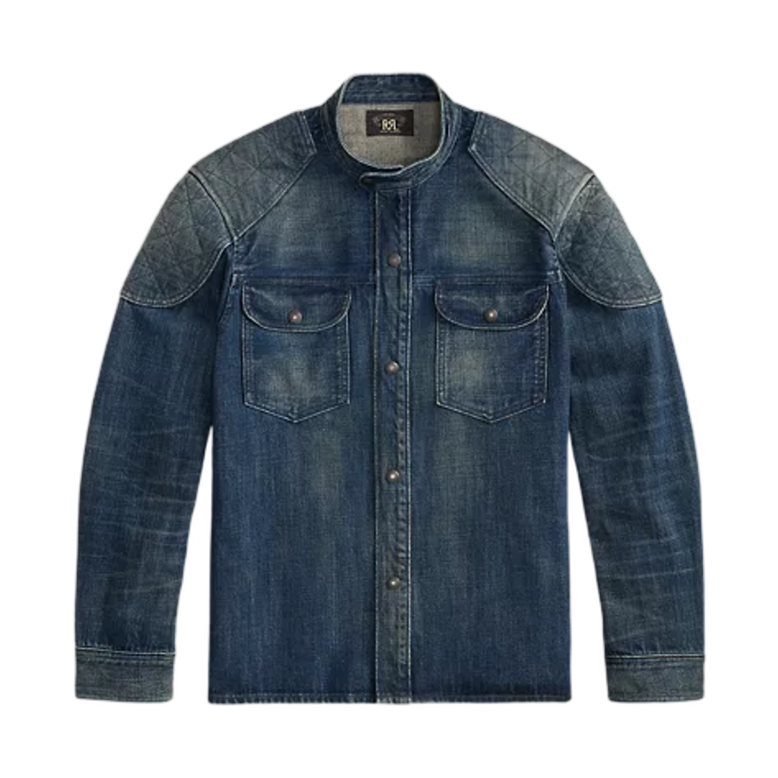 더블알엘 퀼트 데님 셔츠 자켓 멜빌 워시(Double RL Quilted Denim Shirt Jacket Melvill Wash)
