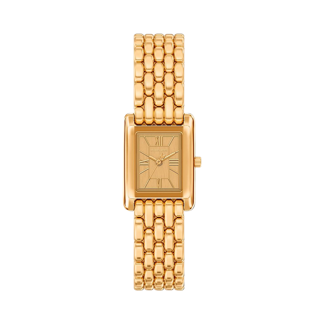 (W) 마이클 코어스 쁘띠 에섹스 쿼츠 쓰리핸드 27mm 골드 톤 워치 골드((W) Michael Kors Petite Essex Quartz Three-Hand 27mm Gold Tone Watch Gold)