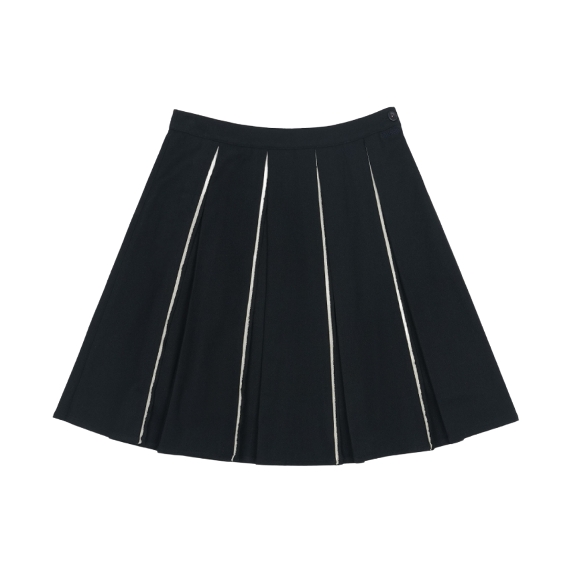 코이세이오 로우 헴 플리츠 스커트 네이비(COYSEIO Raw Hem Pleats Skirt Navy) - 1
